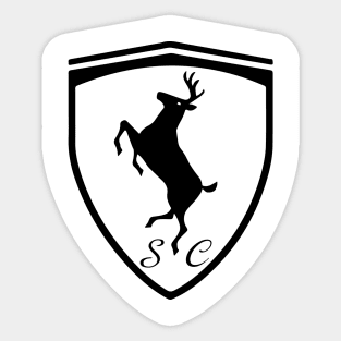 Ferrari Reindeer (Black) Sticker